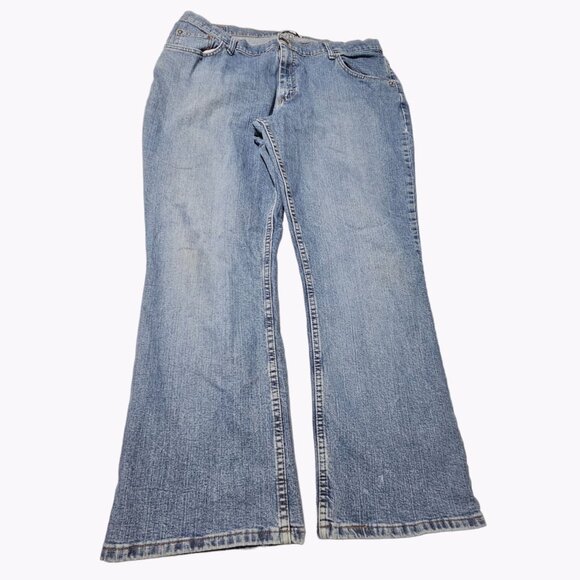 Riders Boot Cut Jeans Womens Plus Size 20W Petite High Rise Light Wash Denim - Picture 2 of 5